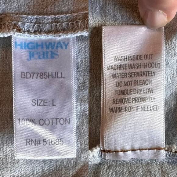Highway Jeans Denim Jacket Distressed Lightwash, Women's Size L - Picture 8 of 8